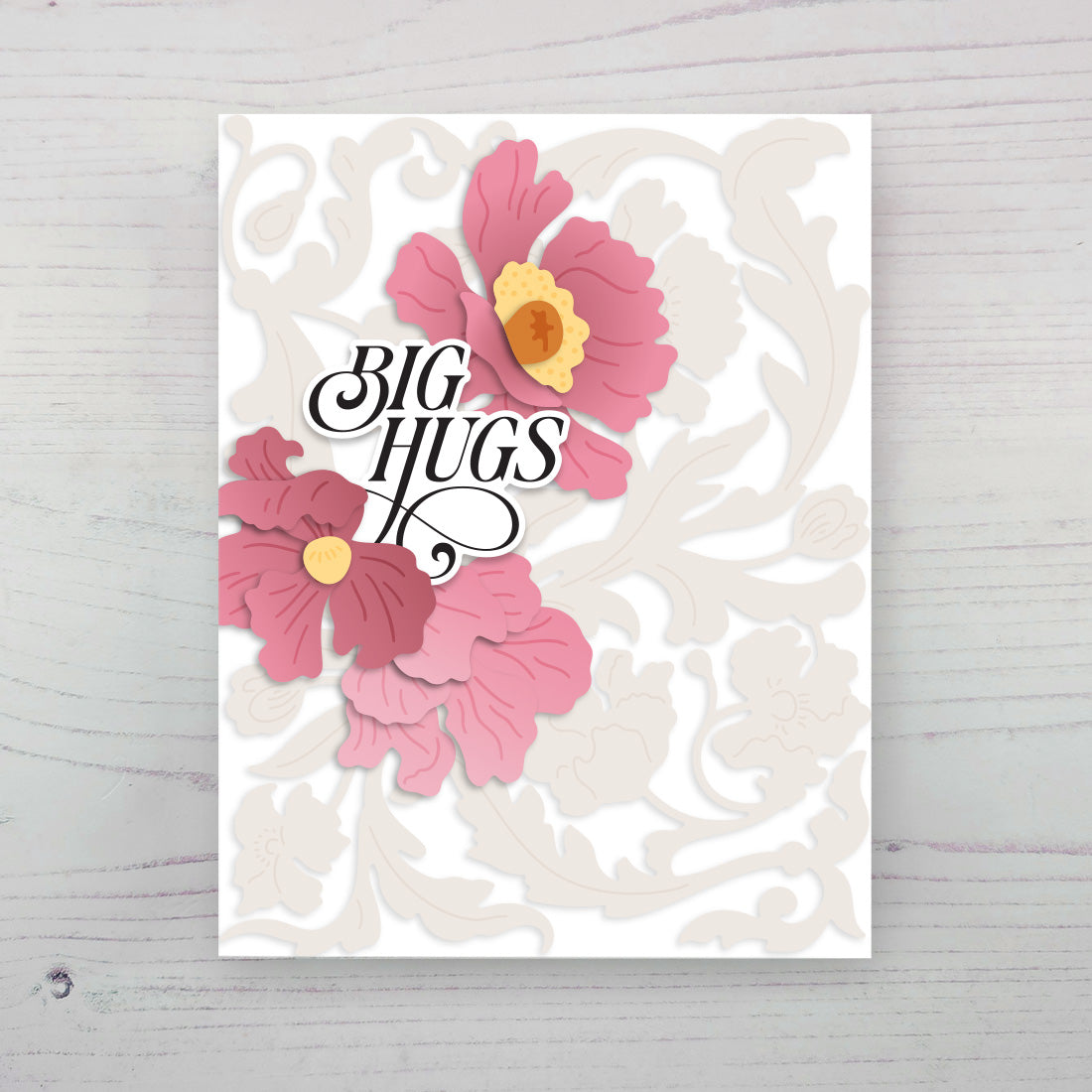 Altenew Ornamental Poppies Layering Dies alt10727 big hugs