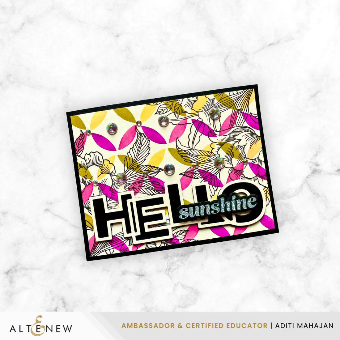 Altenew Outlined Hello Die alt11265 hello sunshine