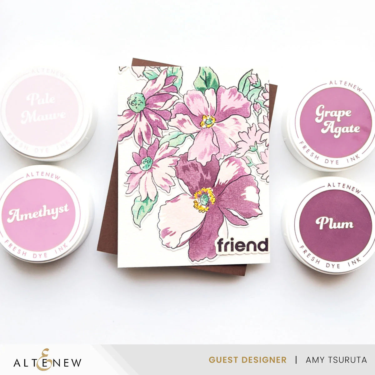 Altenew Pale Mauve Fresh Dye Ink Pad alt8553 flowers