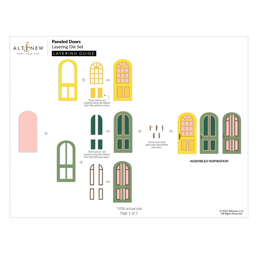 Altenew Paneled Doors Layering Dies alt10728 layering guide 1