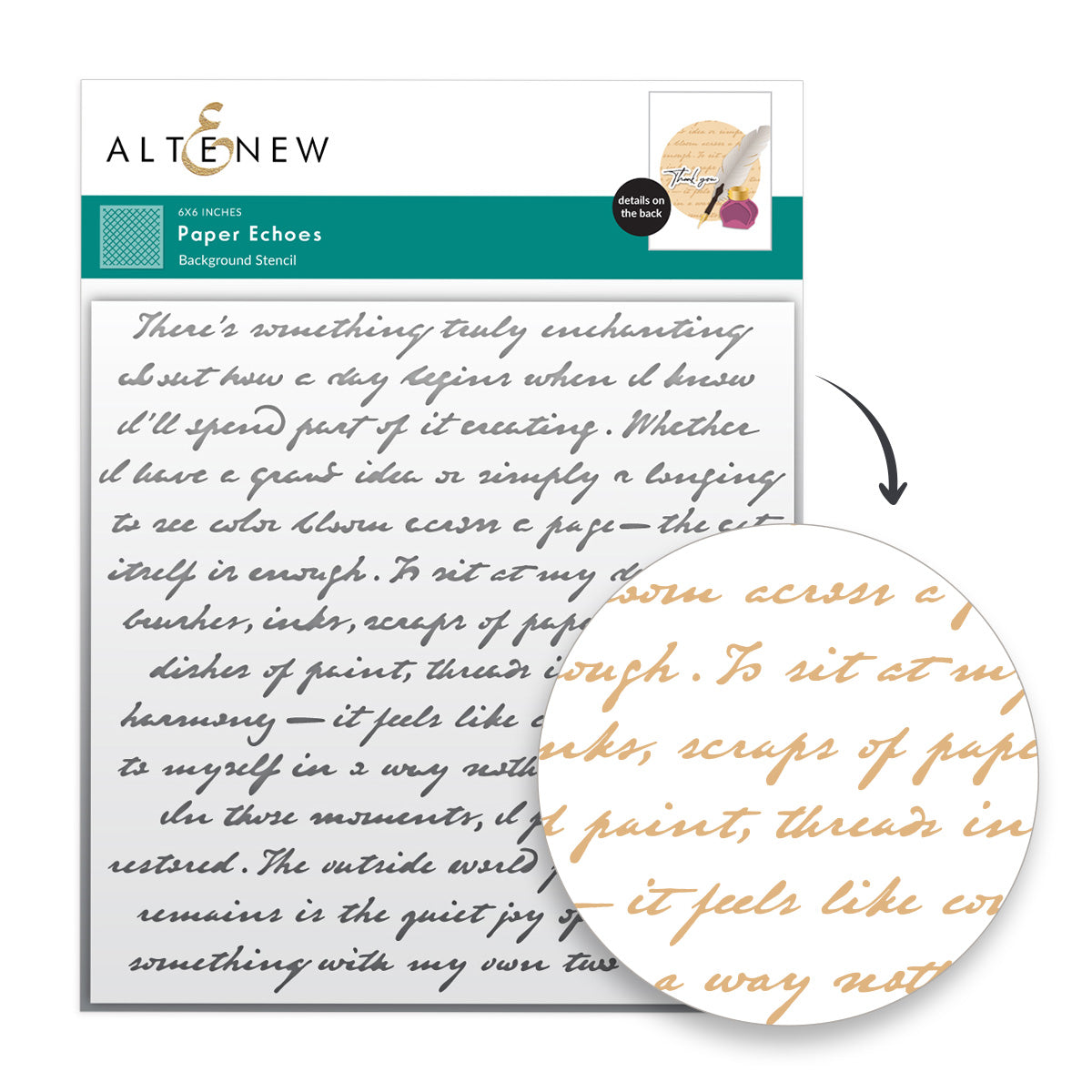Altenew Paper Echoes Stencil alt11219