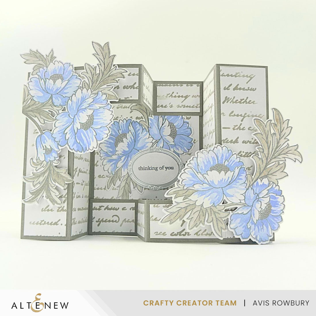 Altenew Paper Echoes Stencil alt11219 fold out card