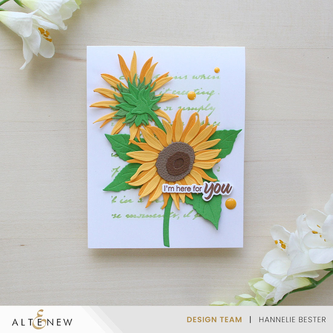 Altenew Paper Echoes Stencil alt11219 sunflowers