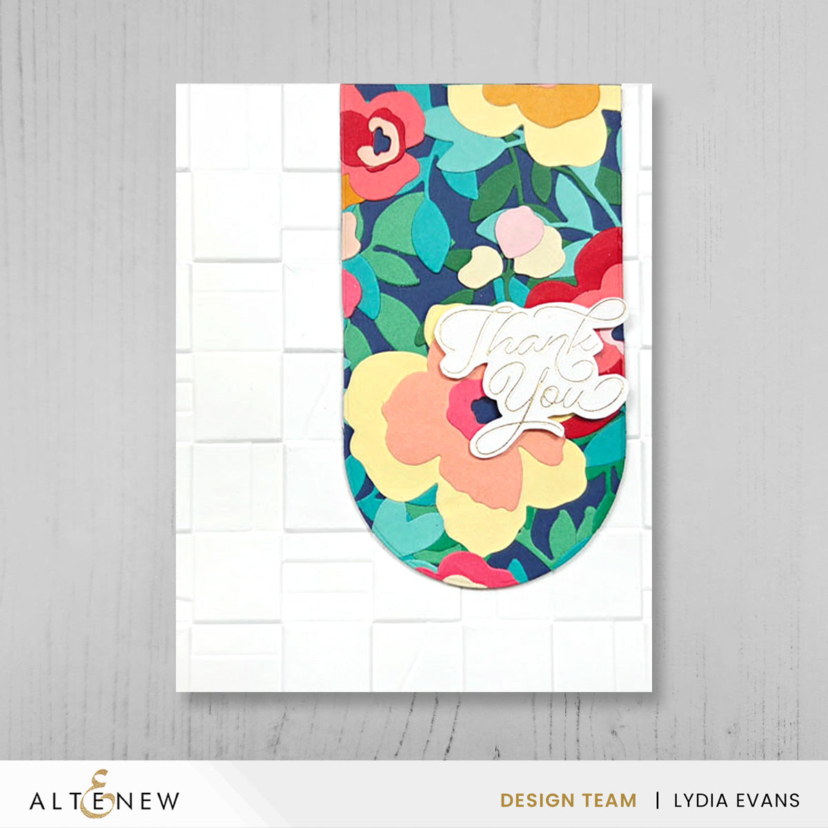 Altenew Paper Rhythm 3D Embossing Folder alt11232 thank you