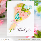 Altenew Parchment Bouquet Layering Dies alt10798 thank you