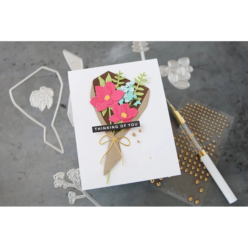 Altenew Parchment Bouquet Layering Dies alt10798 thinking of you | color-code:ALT01