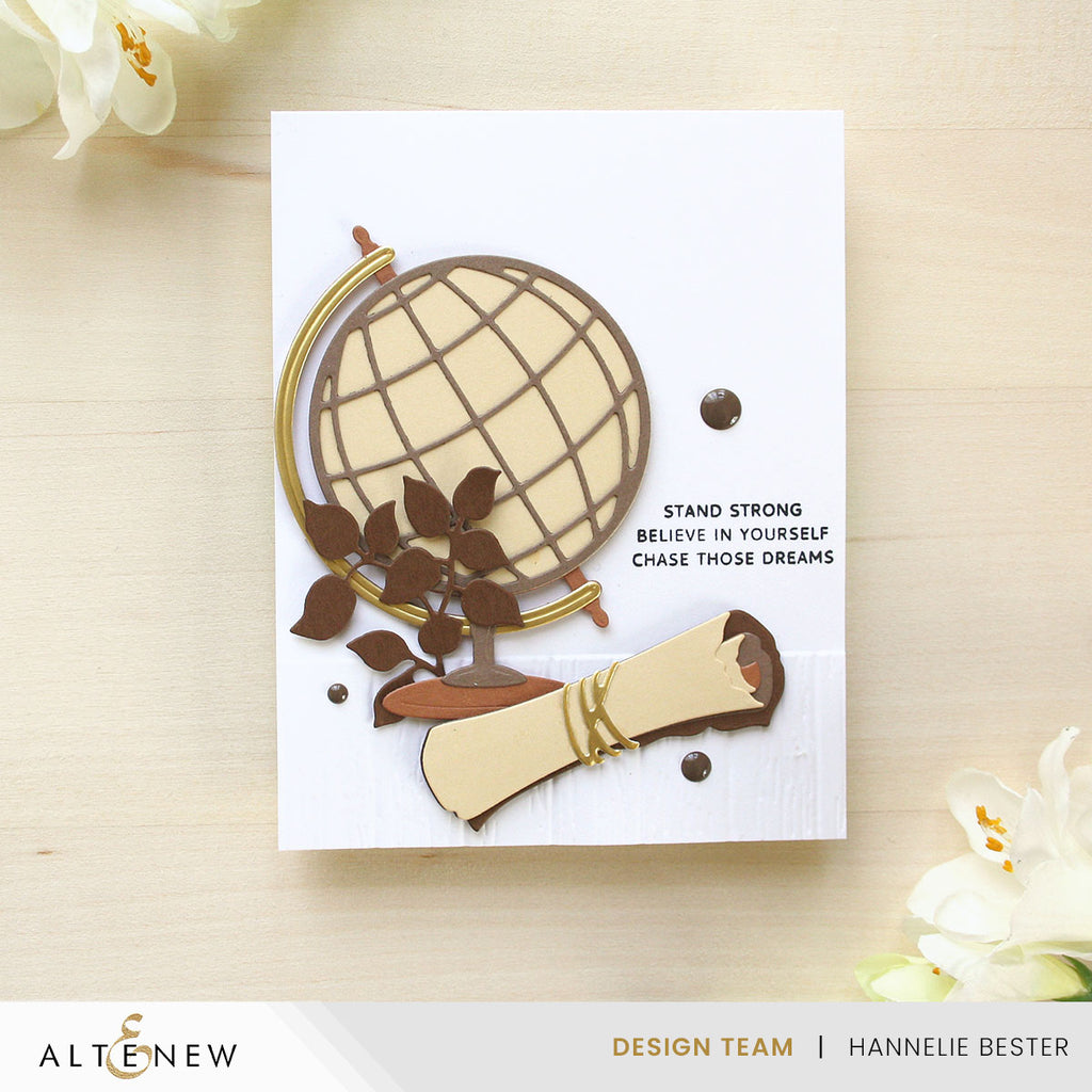 Altenew Parchment Scrolls Layering Dies alt10698 globe