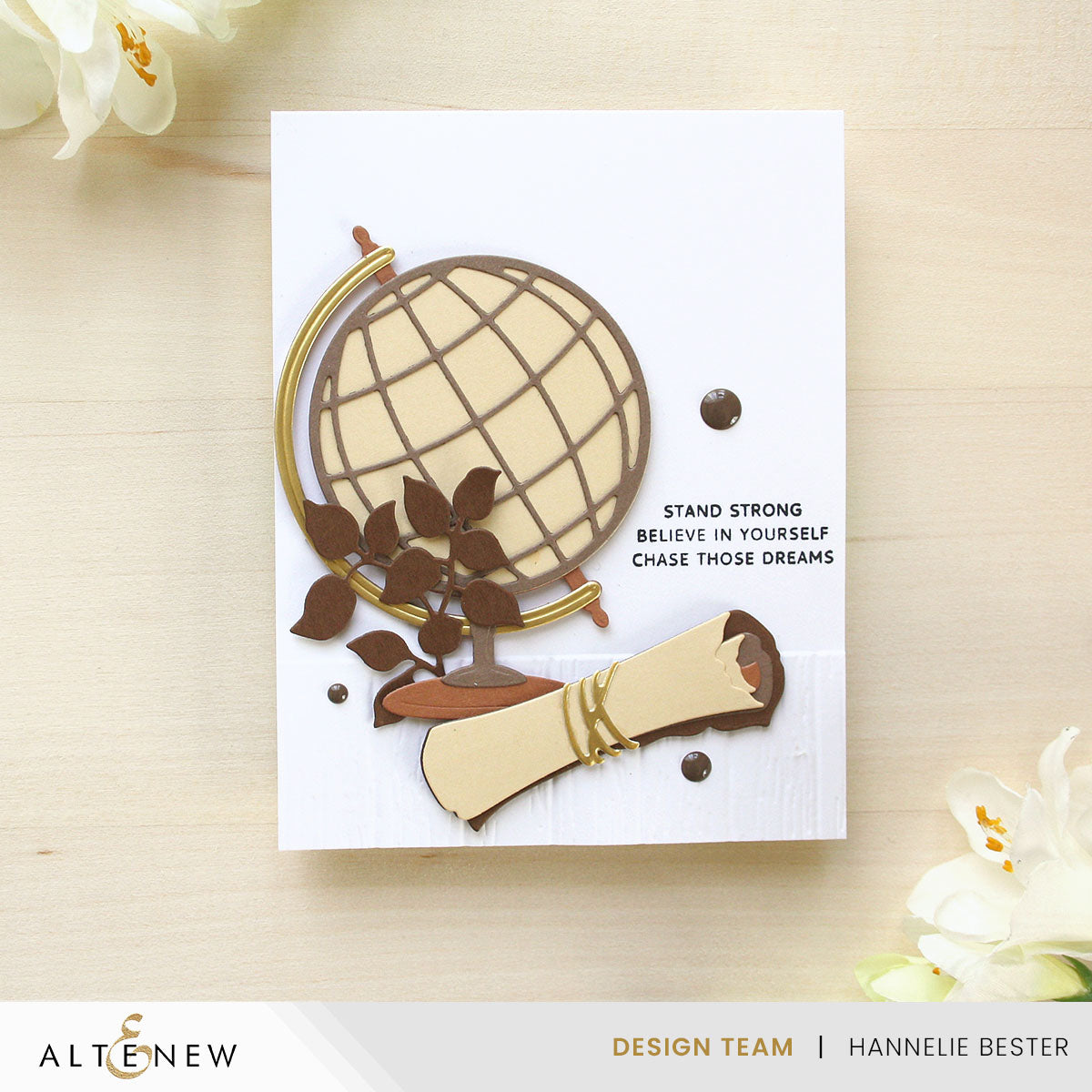 Altenew Parchment Scrolls Layering Dies alt10698 globe