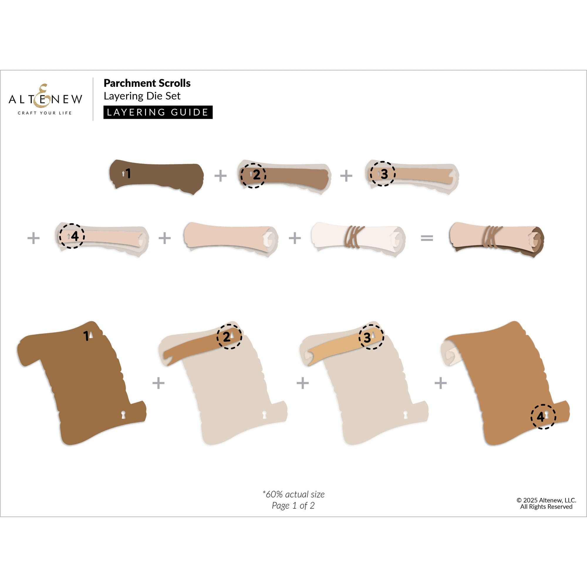 Altenew Parchment Scrolls Layering Dies alt10698 layering guide 1