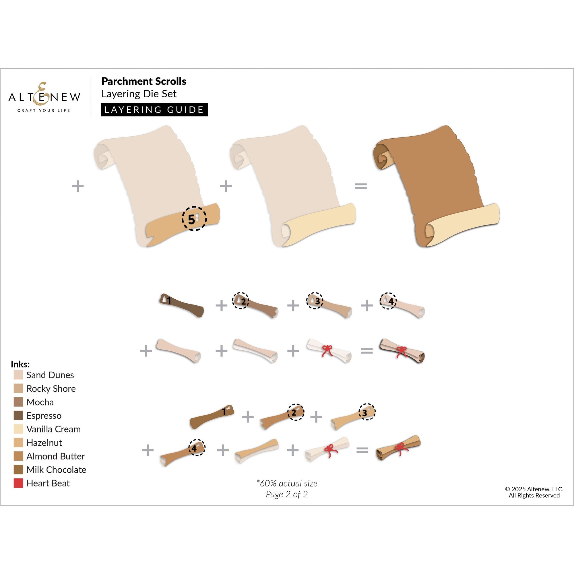Altenew Parchment Scrolls Layering Dies alt10698 layering guide 2