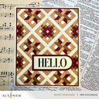 Altenew Patchwork Pathways Dies alt11009 brown hello