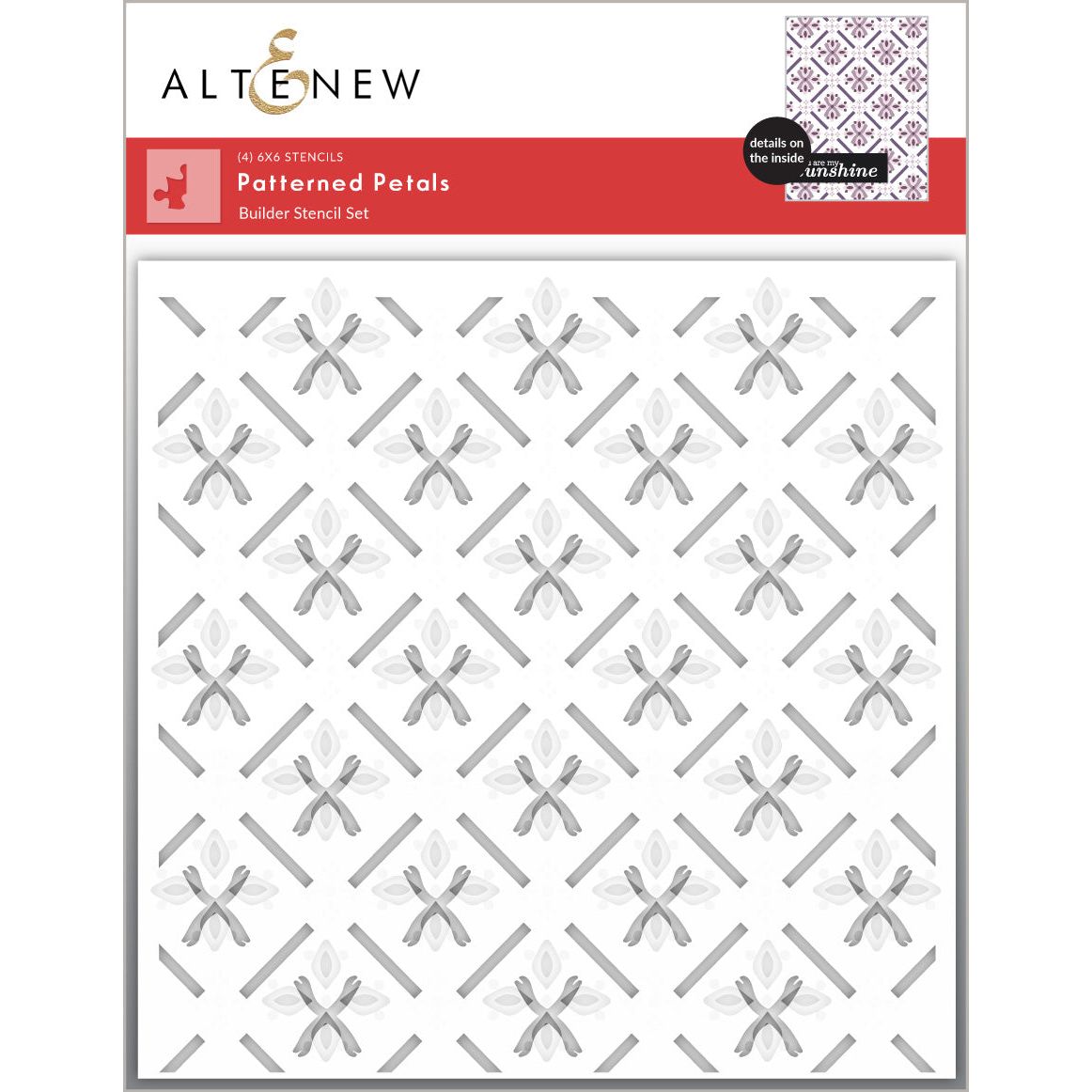 Altenew Patterned Petals Stencils alt10592