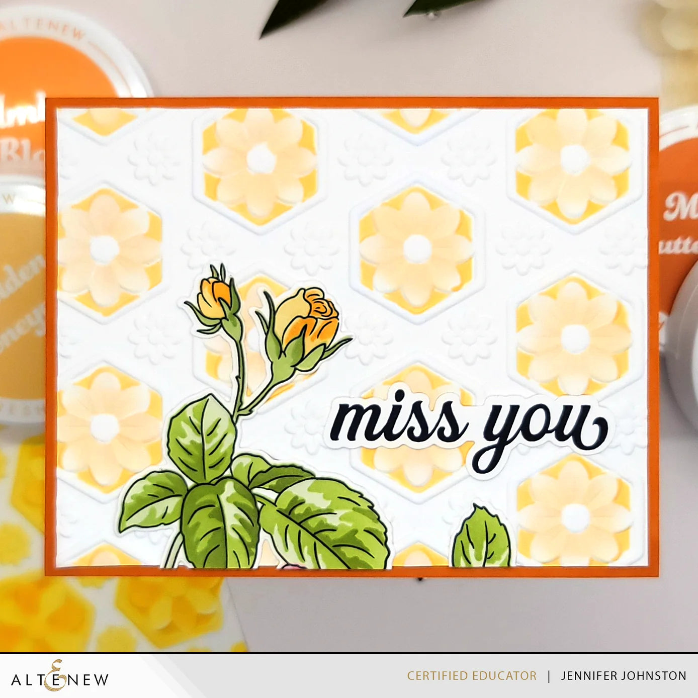 Altenew Peachy Glow Fresh Dye Ink Pad alt10083 miss you