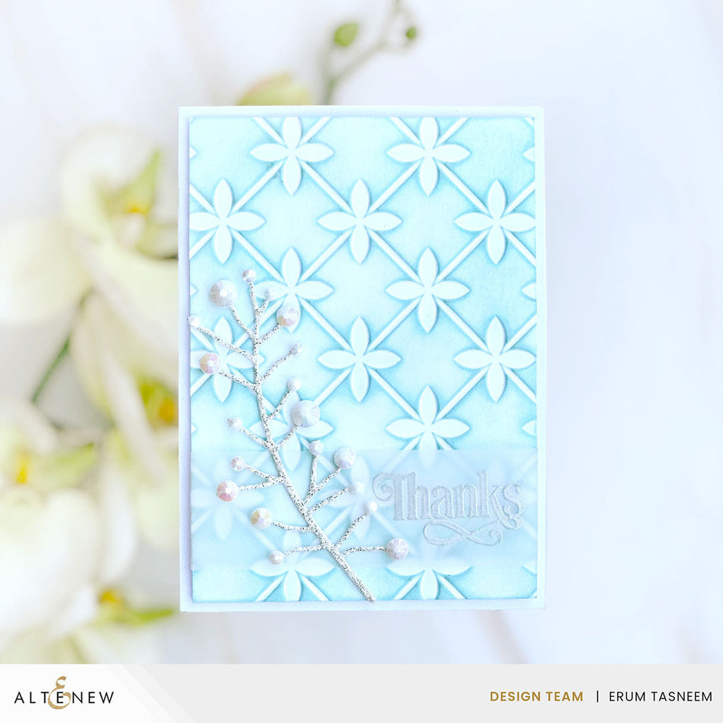 Altenew Petal Palooza 3D Embossing Folder alt10583 baby blue