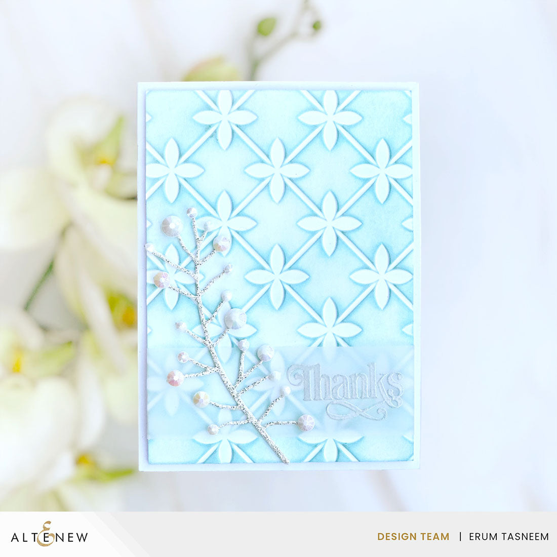 Altenew Petal Palooza 3D Embossing Folder alt10583 baby blue
