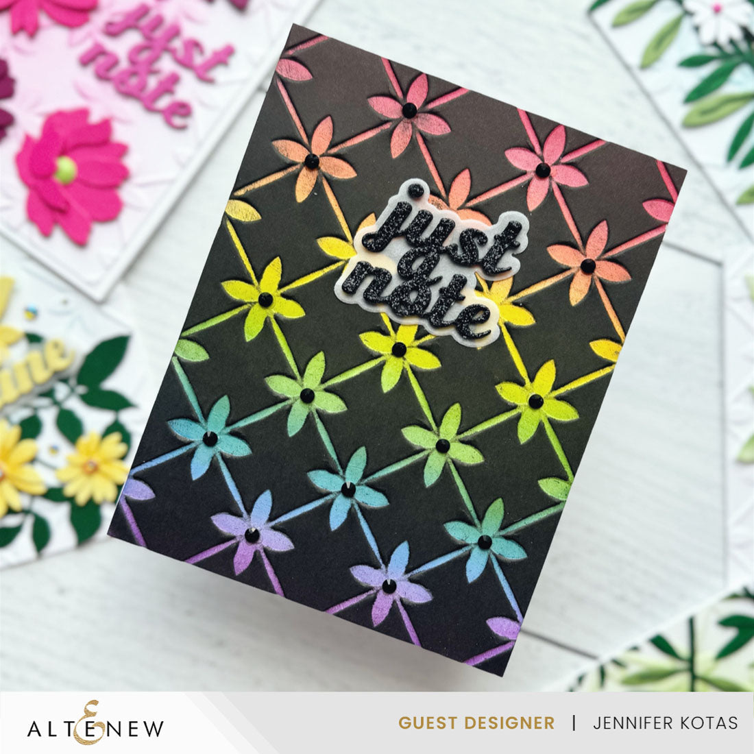 Altenew Petal Palooza 3D Embossing Folder alt10583 rainbow