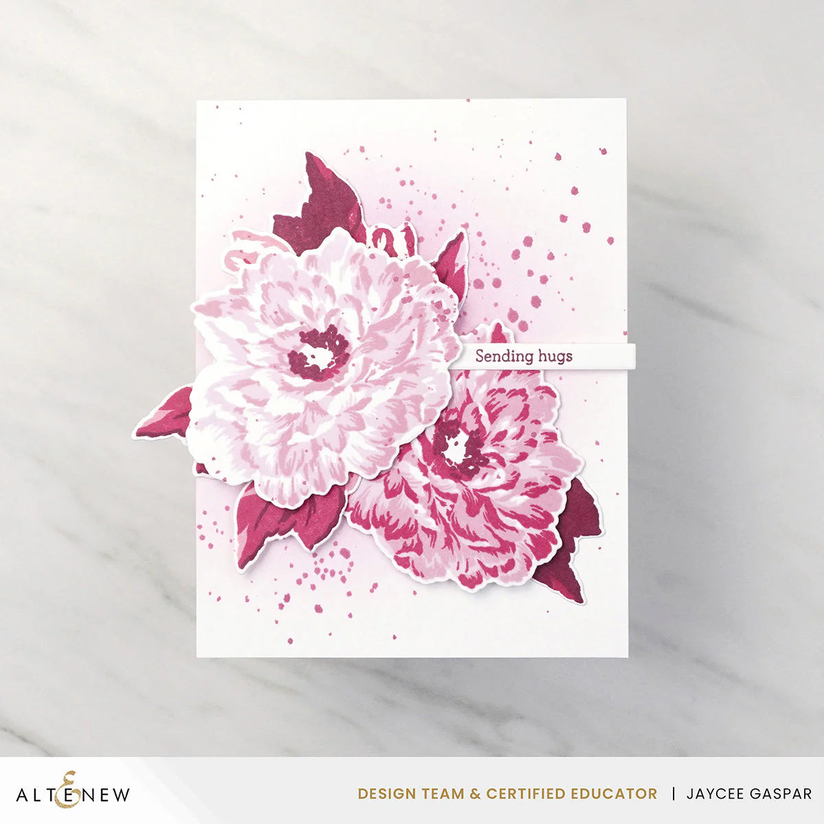 Altenew Pink Crystal Fresh Dye Ink Pad alt8610 sending hugs
