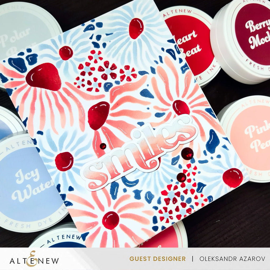 Altenew Pink Pearl Fresh Dye Ink Pad alt8415 smiles