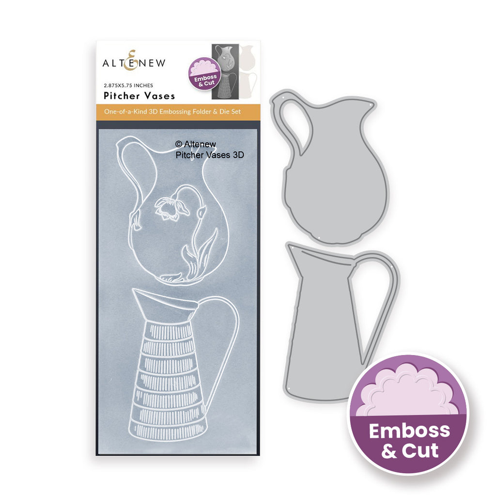 Altenew Pitcher Vases 3D Embossing Folder and Die Set alt10799