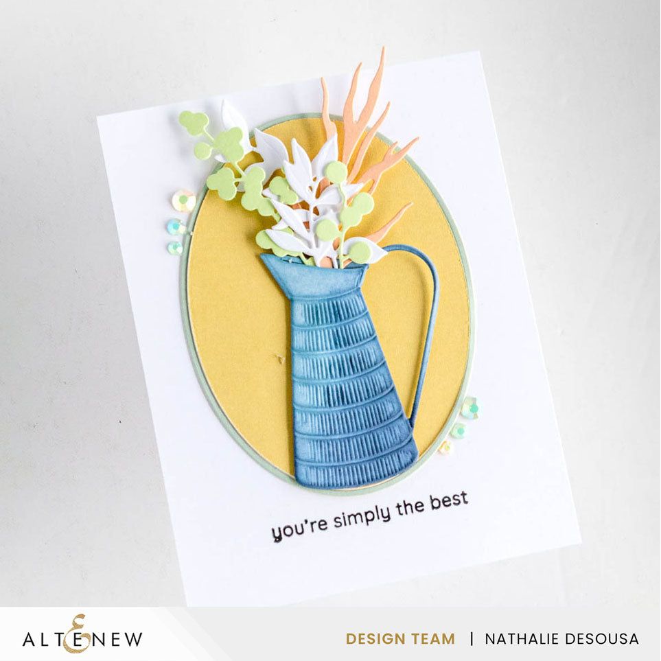 Altenew Pitcher Vases Embossing Folder Die and Stencil Set flowers