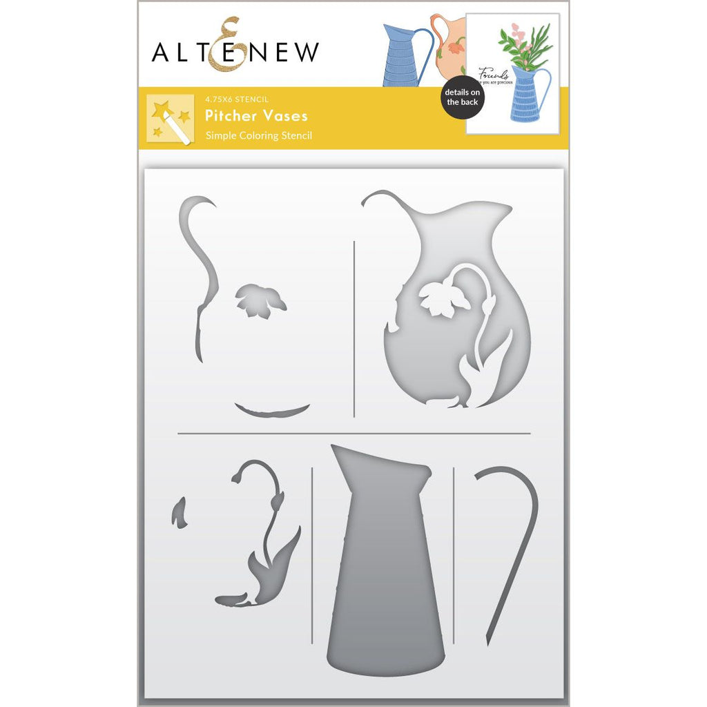 Altenew Pitcher Vases Simple Coloring Stencil alt10800