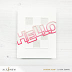 Altenew Pixel Pane Dies alt11231 checkerboard hello