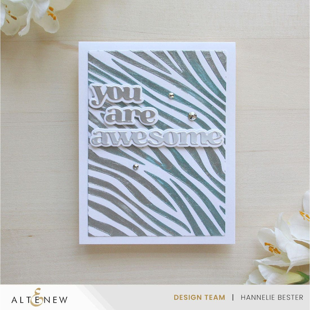 Altenew Playful Stripes Stencil alt10879 zebra
