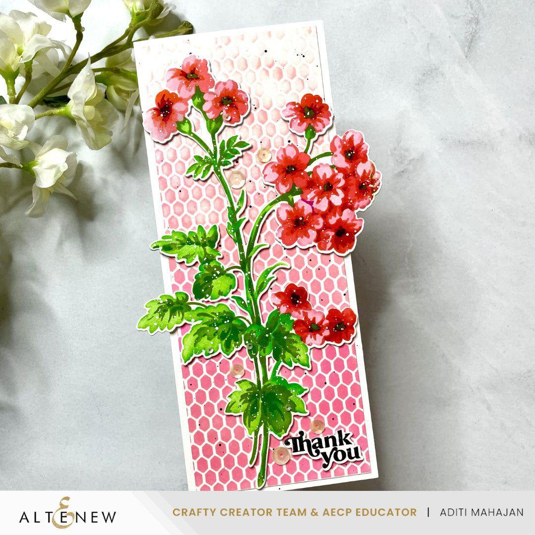 Altenew Pocket Sentiments Clear Stamp and Die Set thank you