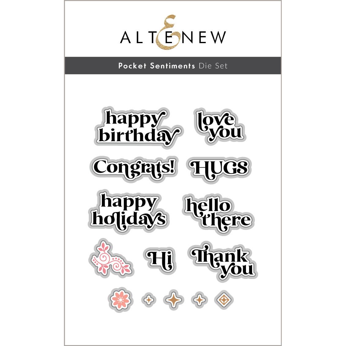 Altenew Pocket Sentiments Dies alt10396