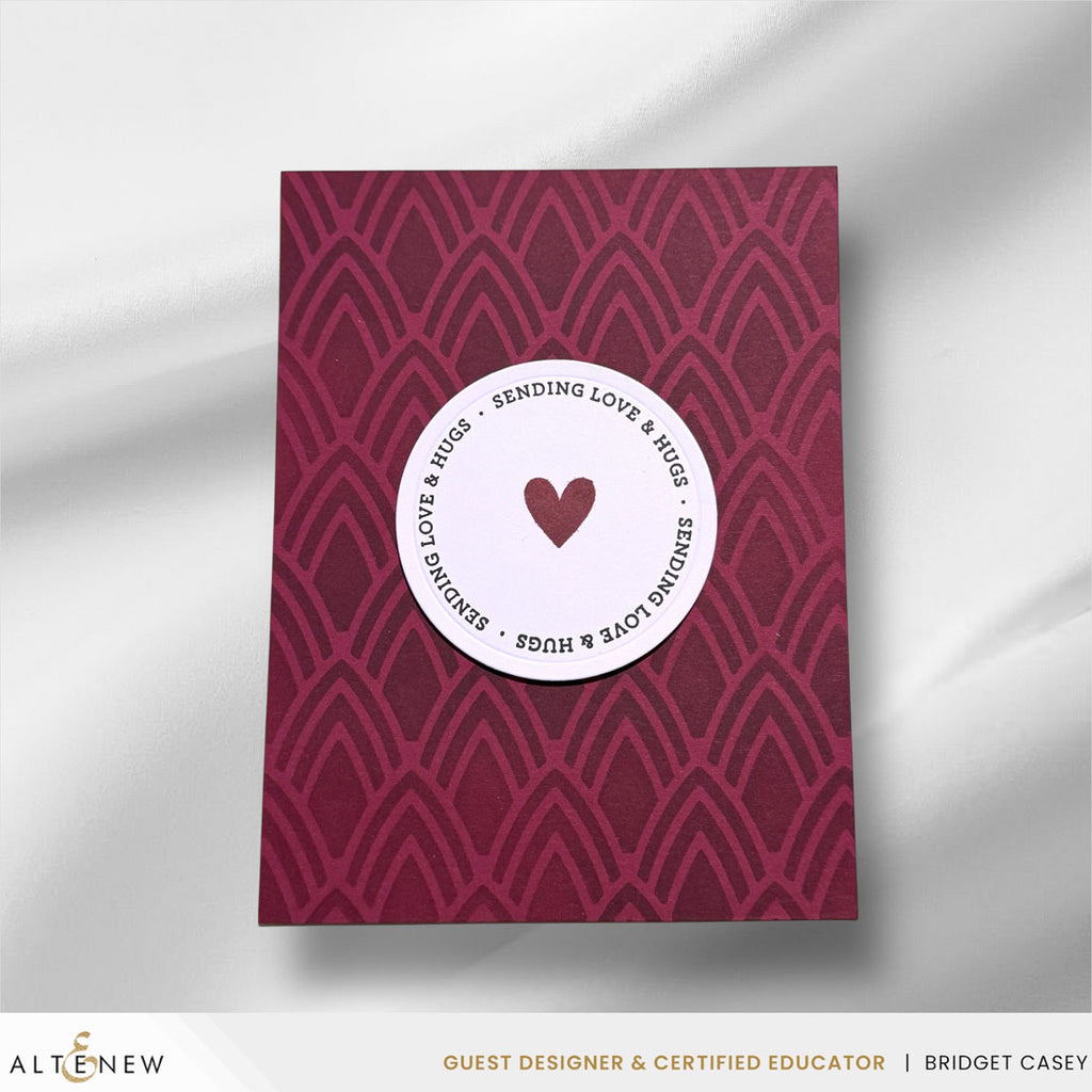 Altenew Pointweave Stencil alt11399 sending love