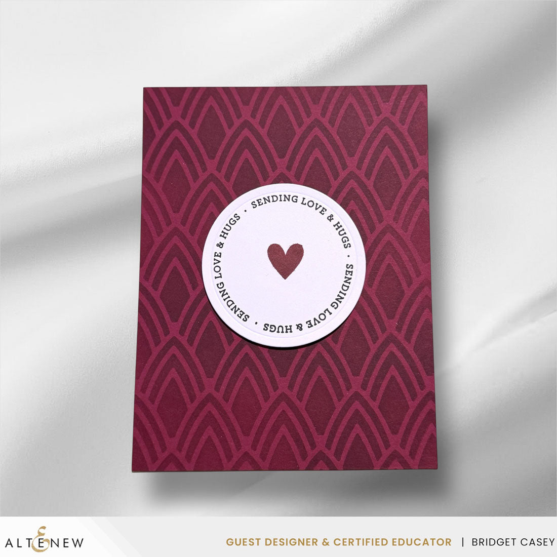 Altenew Pointweave Stencil alt11399 sending love