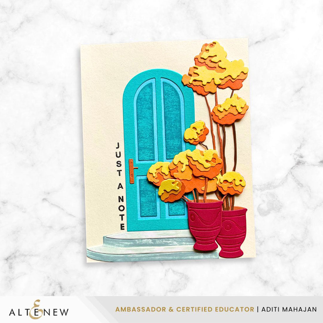 Altenew Pom Pom Trees Layering Dies alt11386 blue door