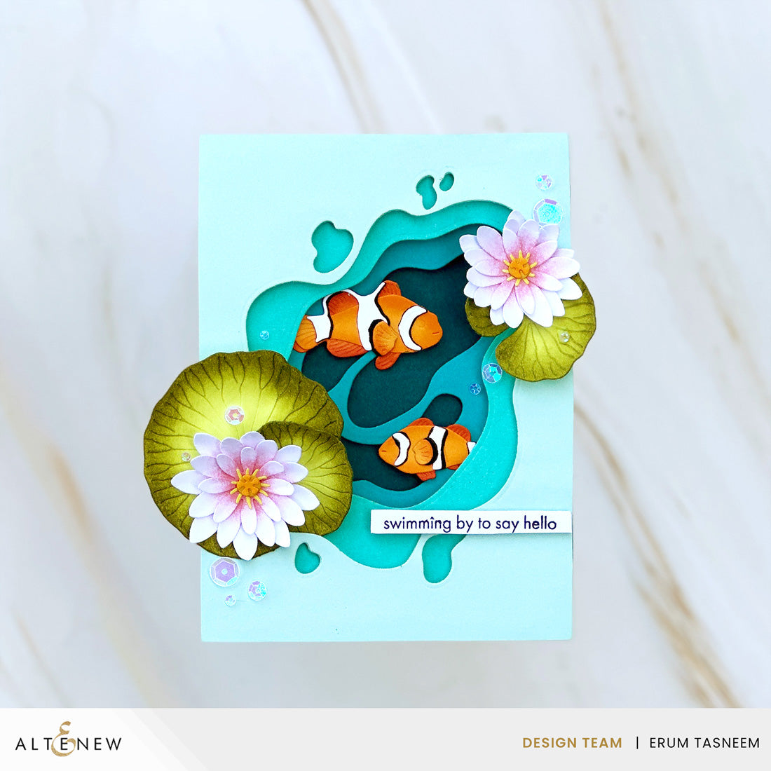 Altenew Pond Lilies Layering Dies alt11439 clown fish