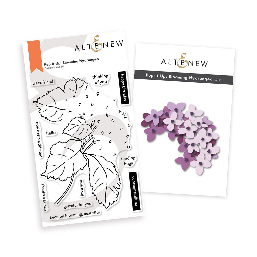 Altenew Pop-It-Up Blooming Hydrangea Stamp and Die Set alt11224bn