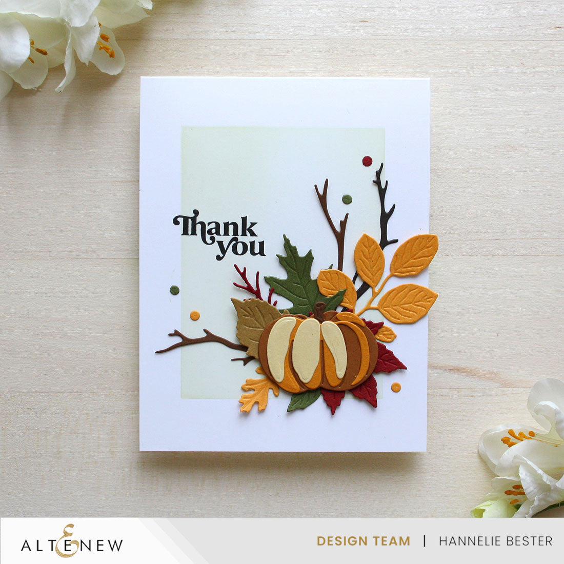 Altenew Pumpkin Patch Clear Stamp, Die, Embossing Folder, and Stencil Set thank you