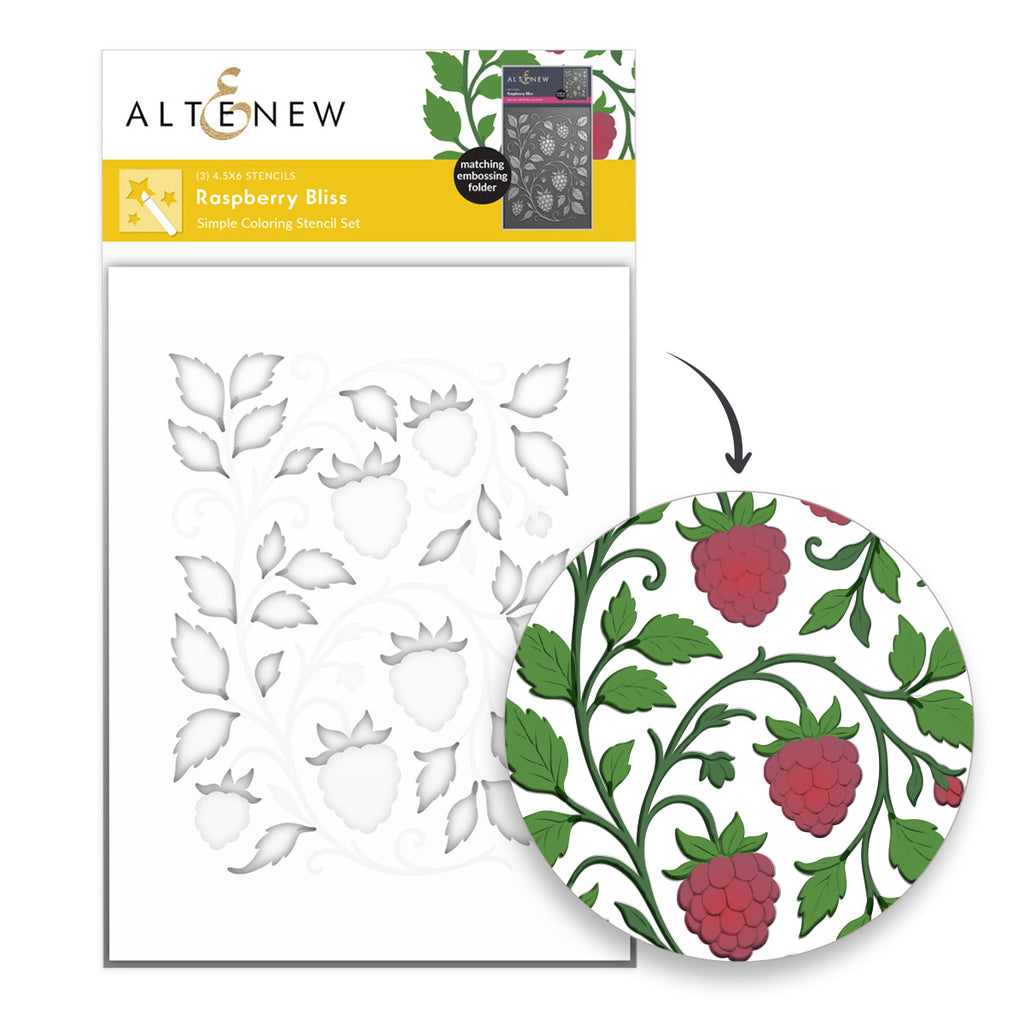 Altenew Raspberry Bliss Coloring Stencils alt11625