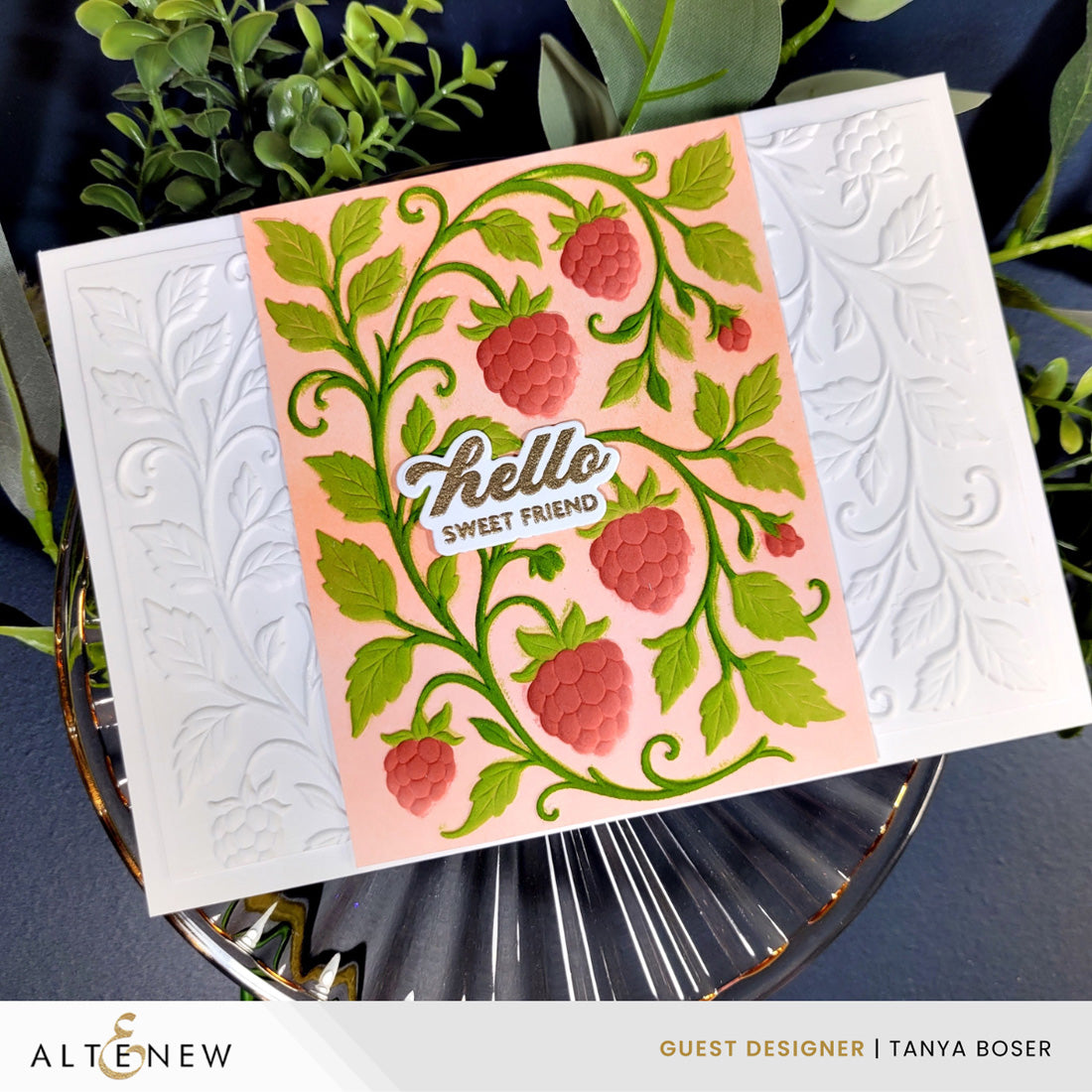 Altenew Raspberry Bliss Coloring Stencils alt11625 hello sweet friend card