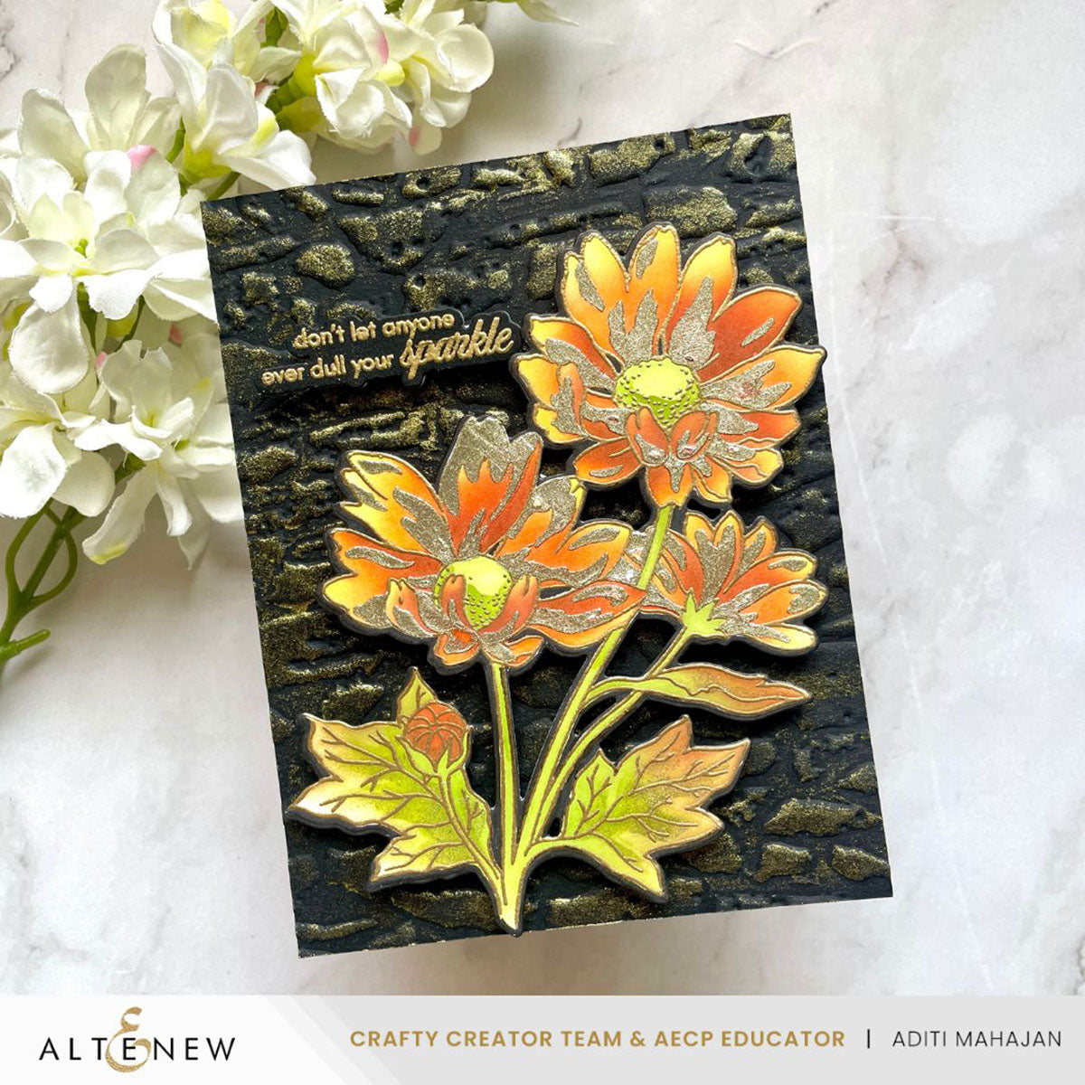 Altenew Raw Amber Fresh Dye Ink Pad alt8722 flowers