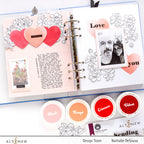 Altenew Red Sunset Fresh Dye Mini Ink Cube Set ALT7750 hearts