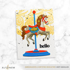 Altenew Regal Flourishes Block Clear Stamps alt11285 carousel horse