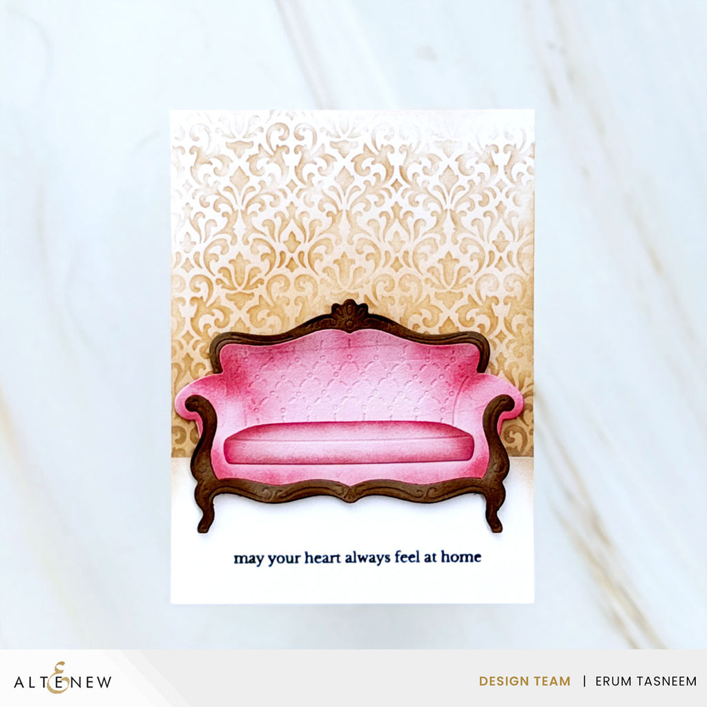 Altenew Regency Sofa Layering Dies alt11416 pink sofa