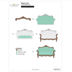 Altenew Regency Sofa Layering Dies alt11416 white pearls layering guide
