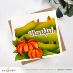 Altenew Rolling Hills 3D Embossing Folder and Coloring Stencil Set thankful