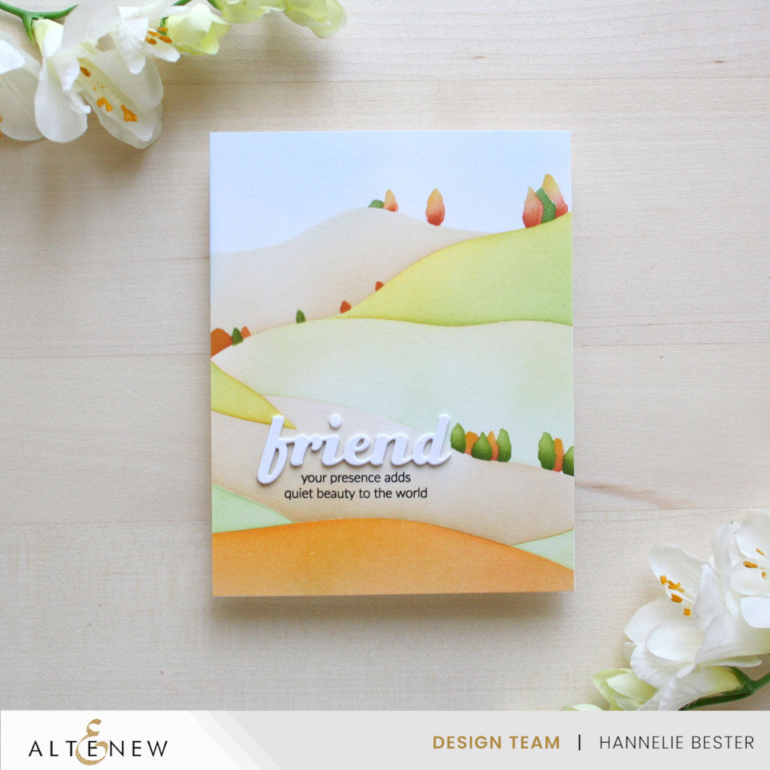 Altenew Rolling Hills Simple Coloring Stencils alt10446 friend