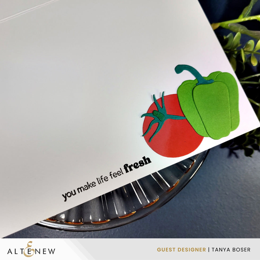 Altenew Rooting for You Clear Stamps alt11388 inside of card