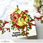 Altenew Rose Garden Birdhouse 3D Embossing Folder alt10243 happy holidays