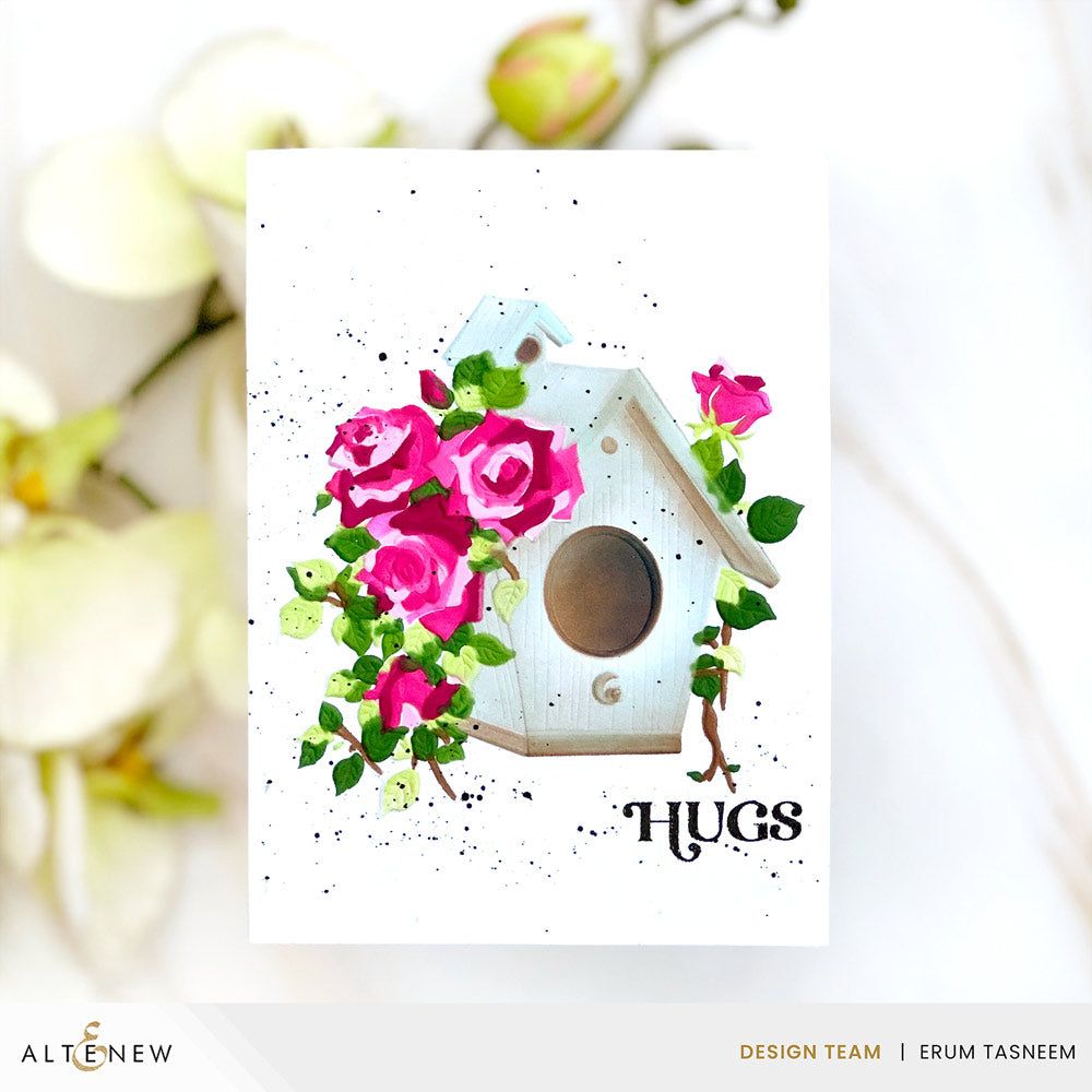 Altenew Rose Garden Birdhouse 3D Embossing Folder alt10243 hugs