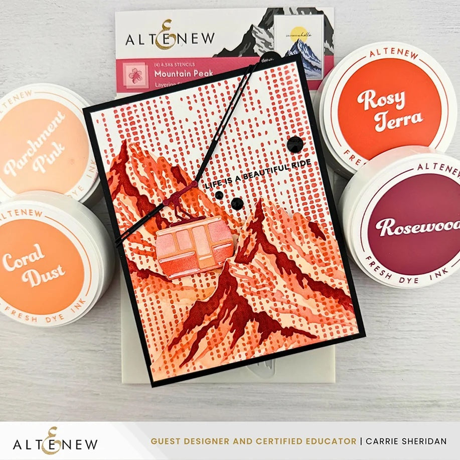 Altenew Rosewood Fresh Dye Ink Pad alt11481 life is beautiful card