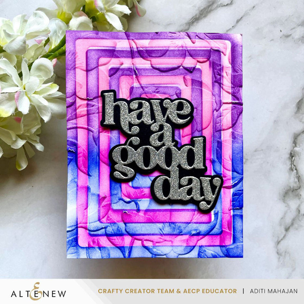 Altenew Rounded Rectangles Masks Stencils alt10807 have a good day