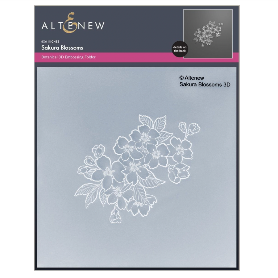 Altenew Sakura Blossoms Clear Stamp Embossing Folder and Stencil Set image 2